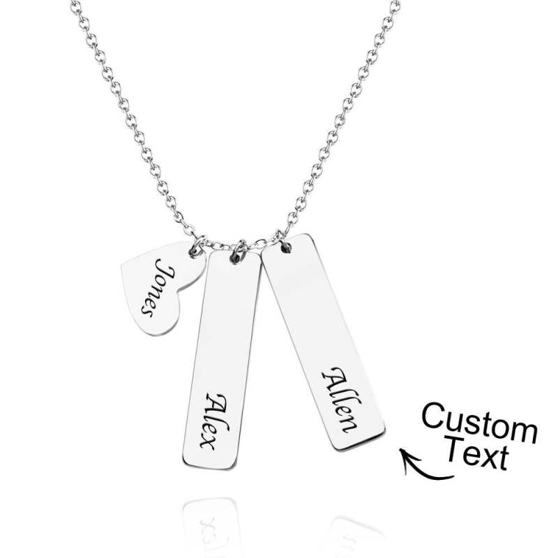 Custom Name Necklace Heart Name Wedding Gift for Her