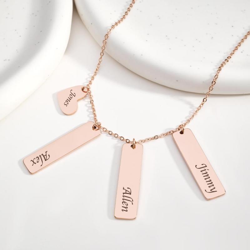 Custom Name Necklace Heart Name Wedding Gift for Her 2