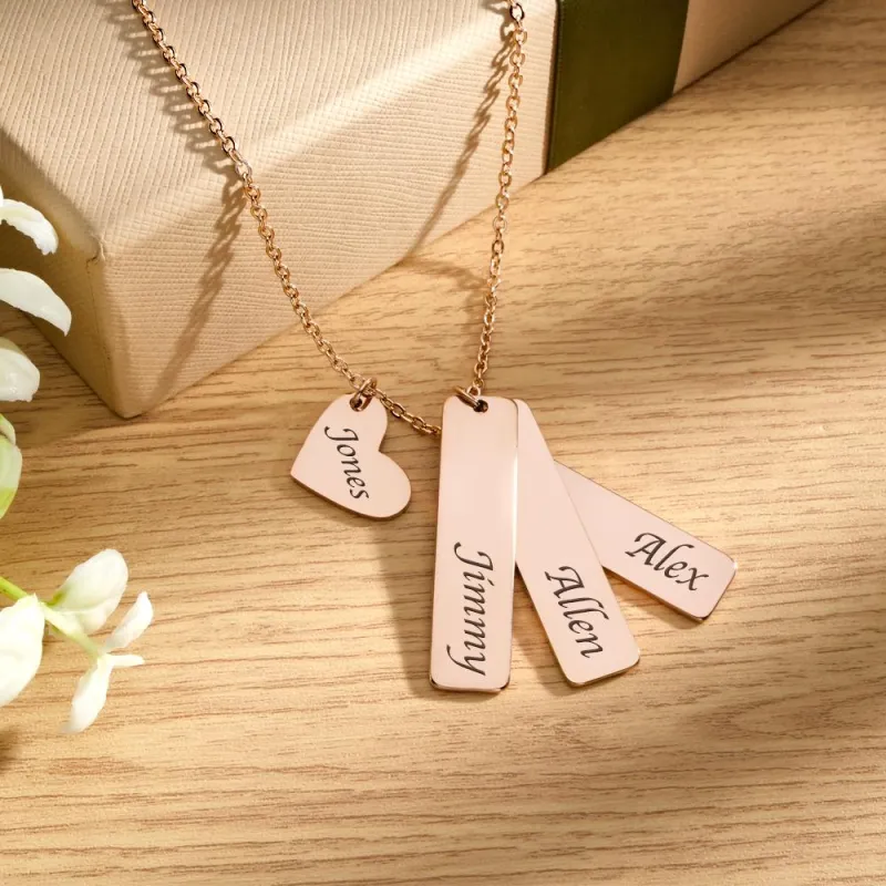 Custom Name Necklace Heart Name Wedding Gift for Her 3