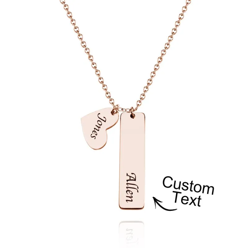 Custom Name Necklace Heart Name Wedding Gift for Her 6