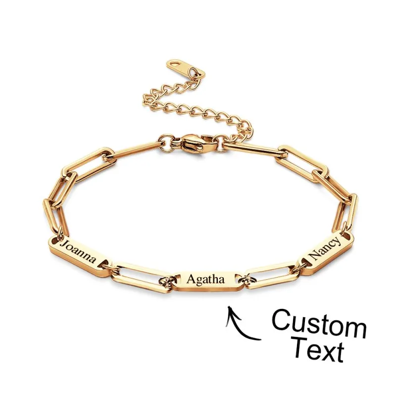 Custom Names Bracelet Multi Names Engraved 12