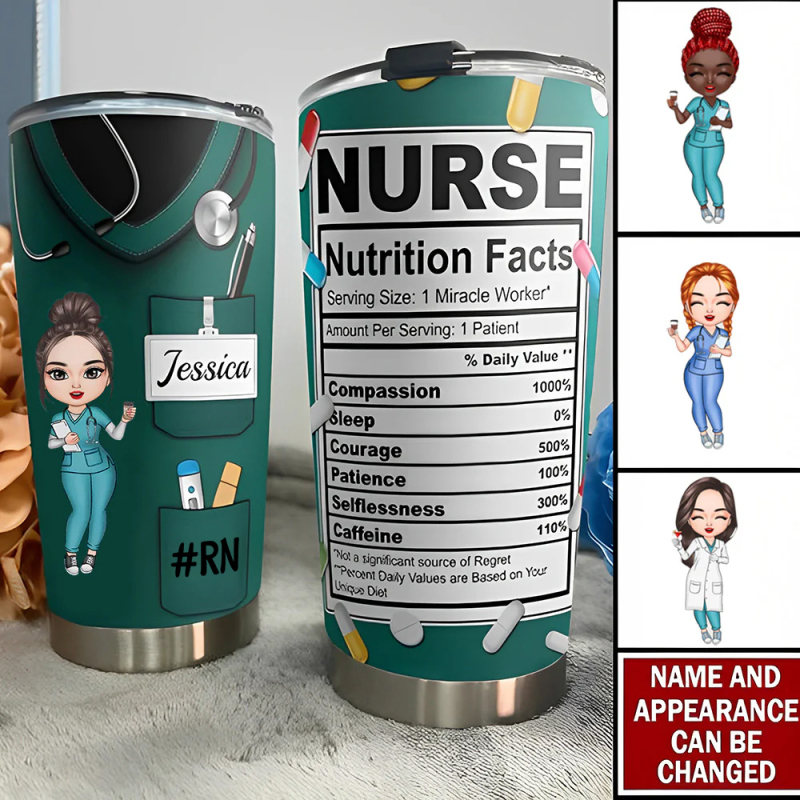 Custom Nursing Tumblers With Text and Accessories Medical Gifts Nurse Graduation Gifts 1