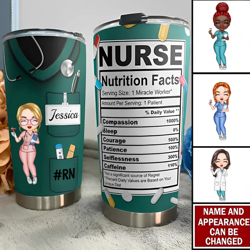 Custom Nursing Tumblers With Text and Accessories Medical Gifts Nurse Graduation Gifts 4