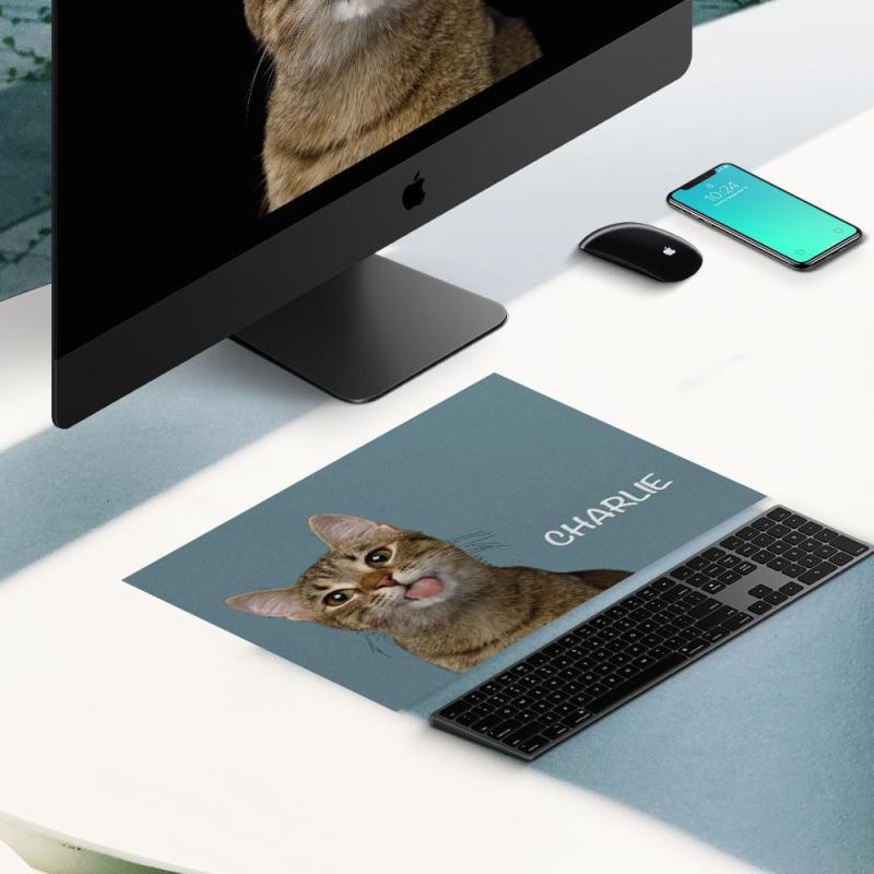 Custom Pet Photo Mouse Pad Custom Text Gift 2