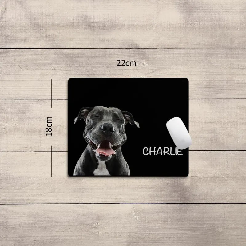 Custom Pet Photo Mouse Pad Custom Text Gift 3