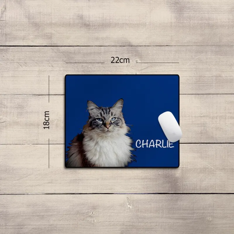 Custom Pet Photo Mouse Pad Custom Text Gift 3