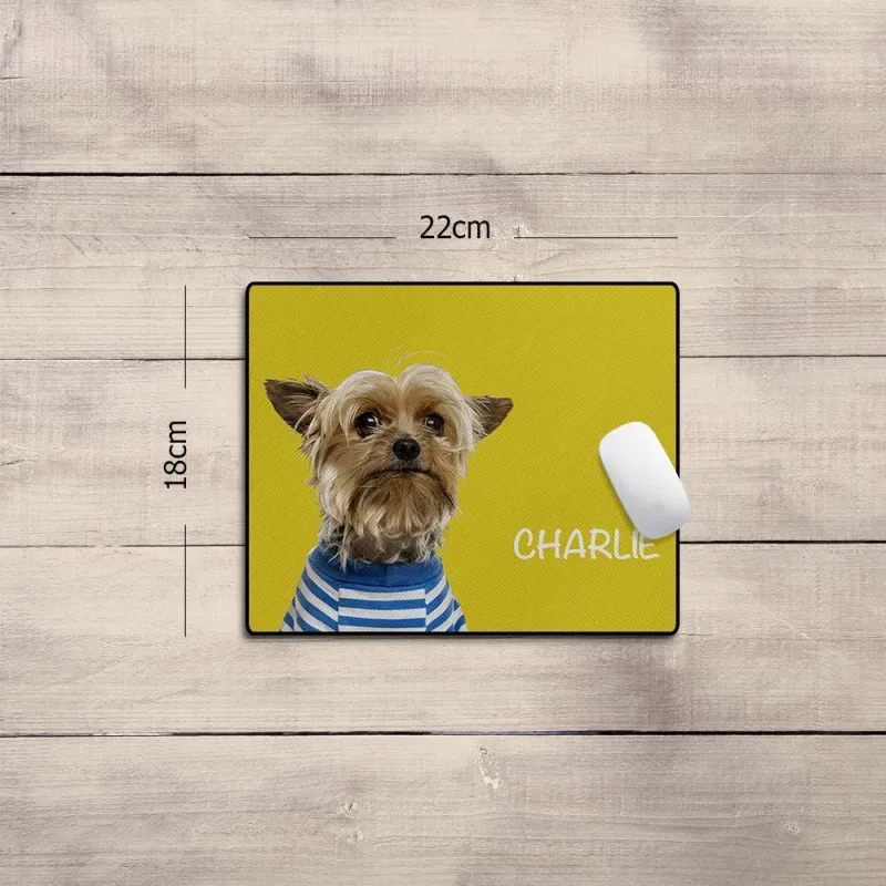 Custom Pet Photo Mouse Pad Custom Text Gift 3