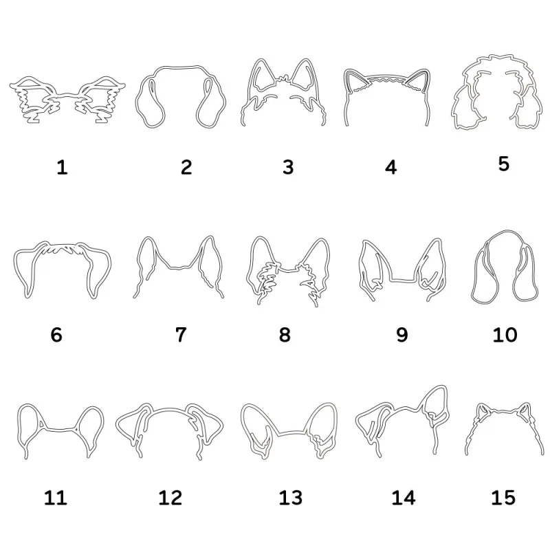 Custom Pet Silhouette Name Ring Cute Dog Cat Ear Modeling Jewelry Gift for Pet Lover 6