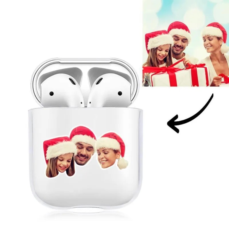 Custom Photo Airpods Case Happy Family Earphone Case Transparent - Avatar