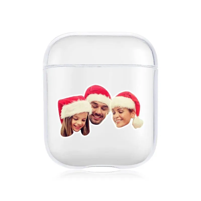 Custom Photo Airpods Case Happy Family Earphone Case Transparent - Avatar 1