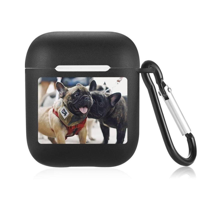 Custom Photo Airpods Case Lovely Dog, Earphone Case Protective Cover - Black 1