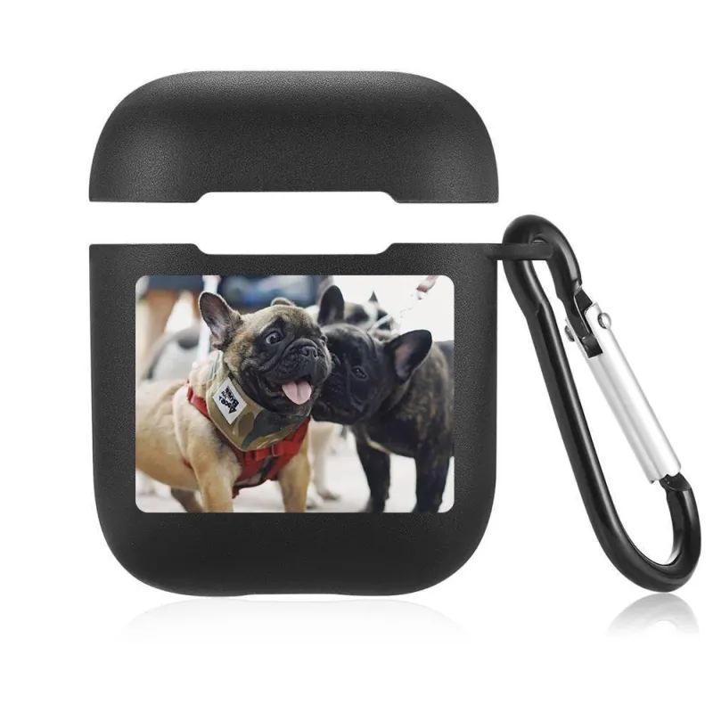 Custom Photo Airpods Case Lovely Dog, Earphone Case Protective Cover - Black 4