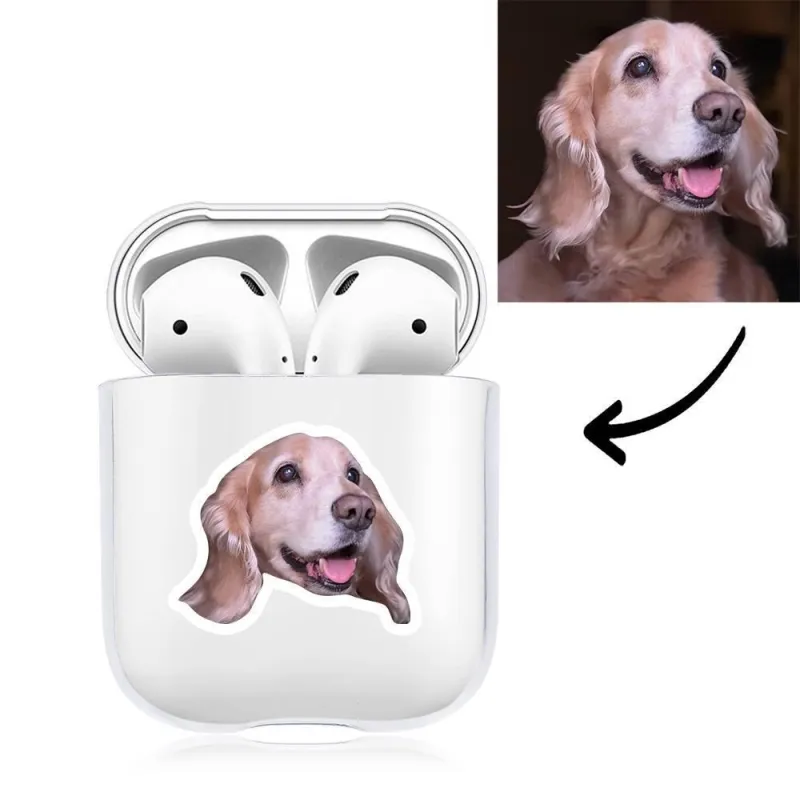 Custom Photo AirPods Case Lovely Dog Earphone Case Transparent - Avatar