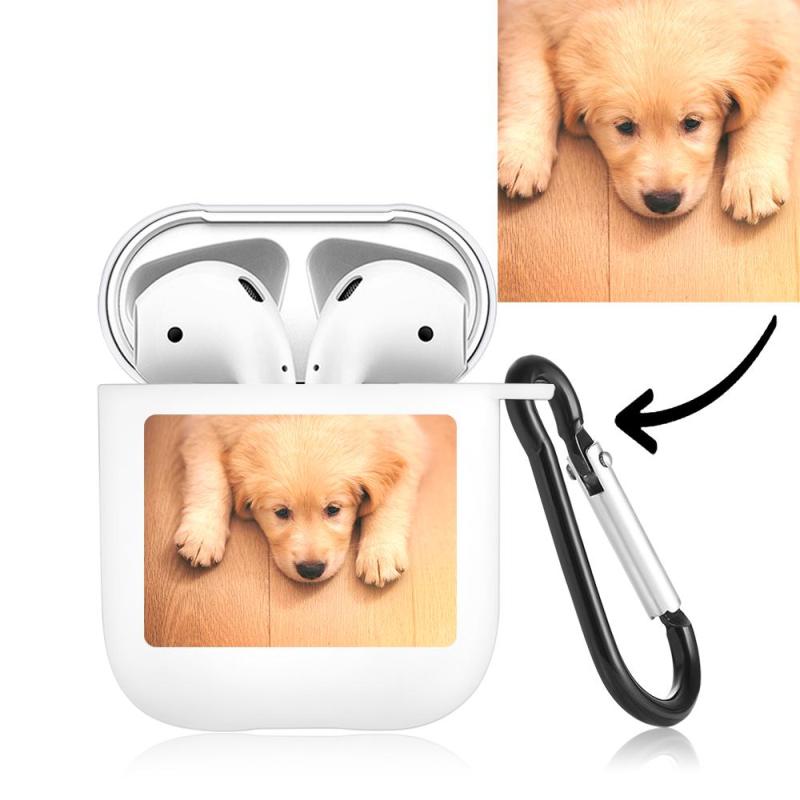 Custom Photo AirPods Case Lovely Dog Earphone Case - White