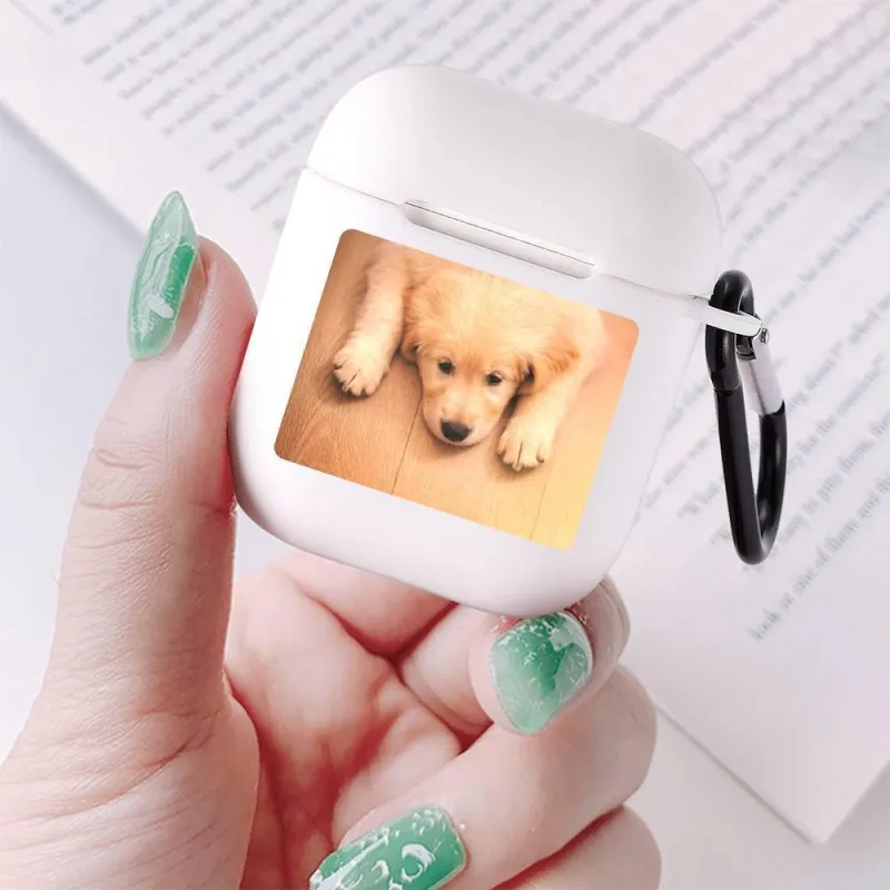 Custom Photo AirPods Case Lovely Dog Earphone Case - White 3