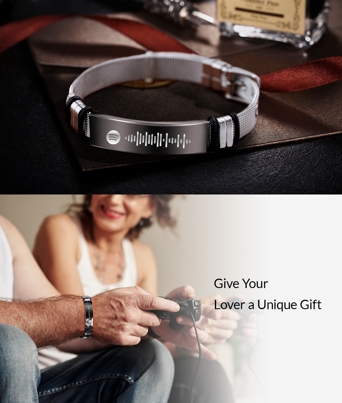 Custom Photo And Engraved Stainless Steel Bracelet Best Gifts for Men Gift For Couple 1