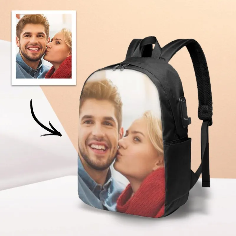 Custom Photo Backpack with USB interface