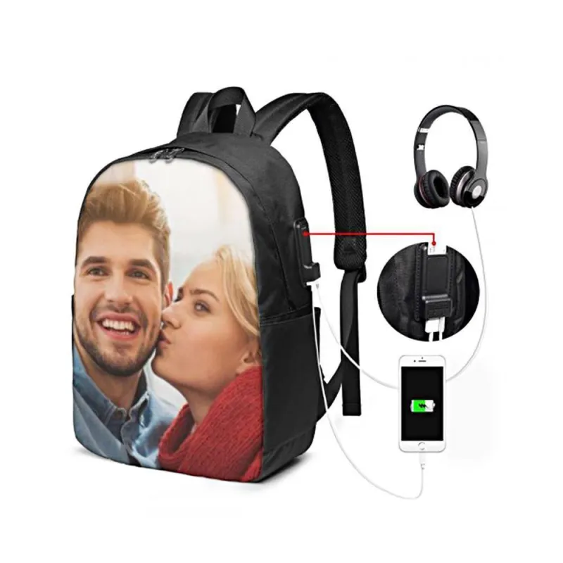 Custom Photo Backpack with USB interface 5