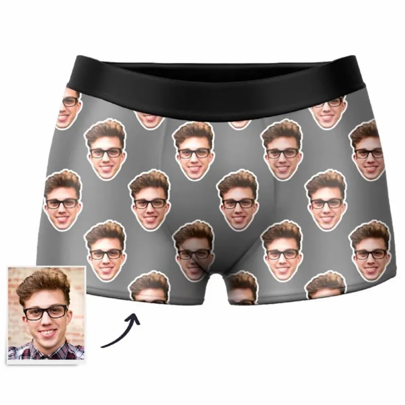 Custom  Photo Boxer,One Face Underwear - Men 4