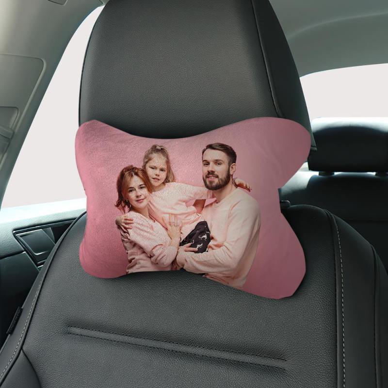 Custom Photo Car Neck Pillow Family Theme 3