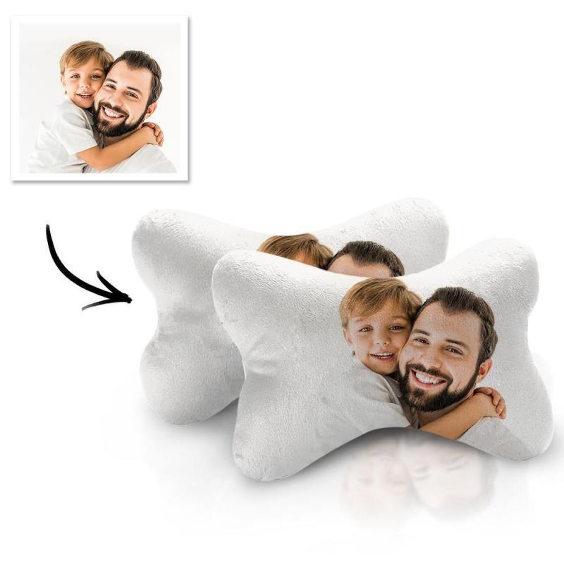 Custom Photo Car Neck Pillow Father Theme