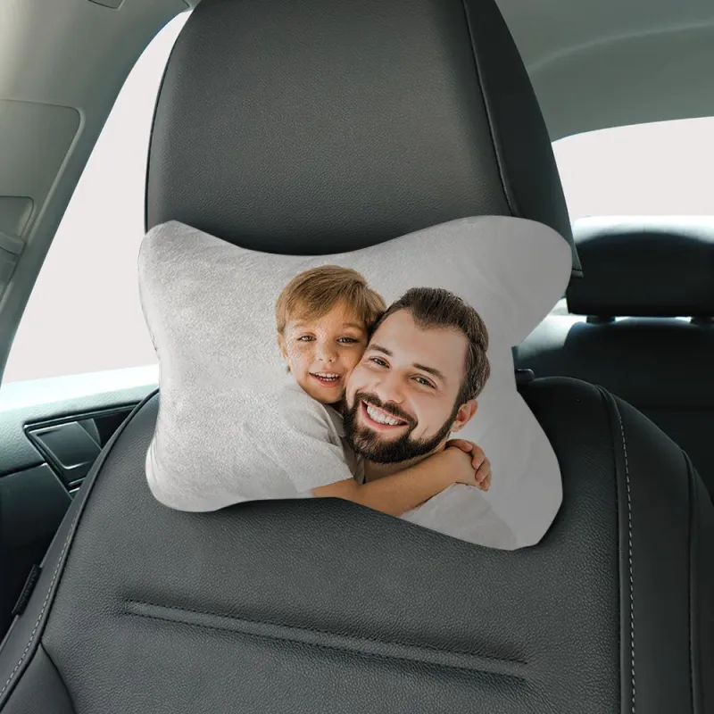 Custom Photo Car Neck Pillow Father Theme 3