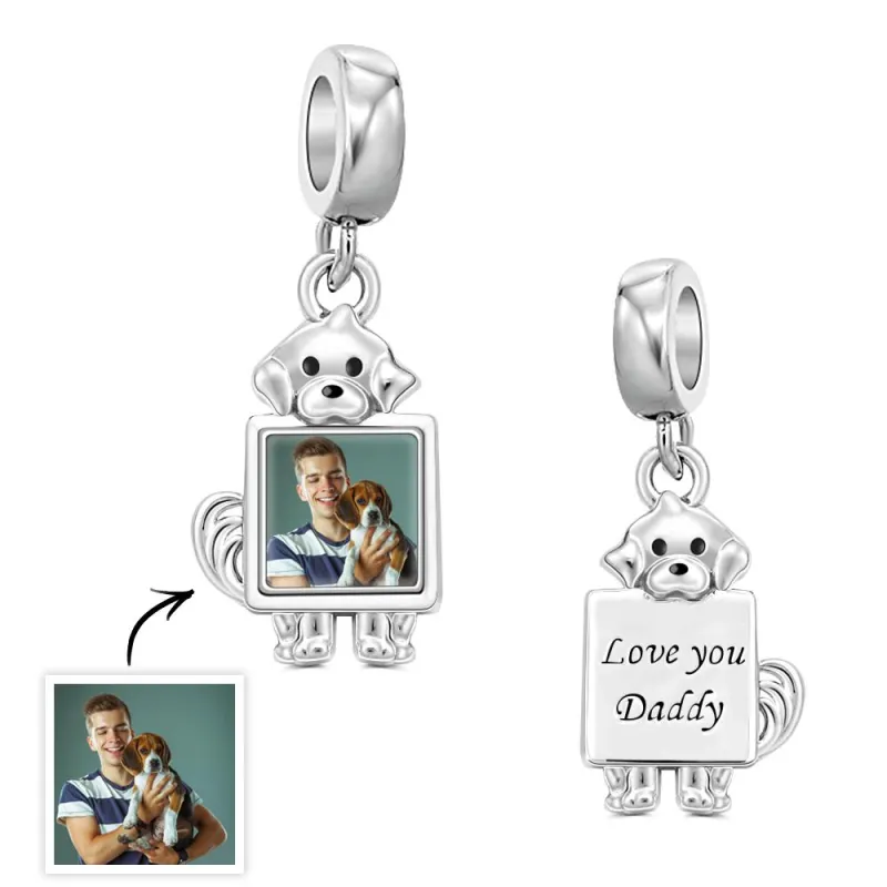 Custom Photo Charm Love Dog Cute Pet Owner Gift