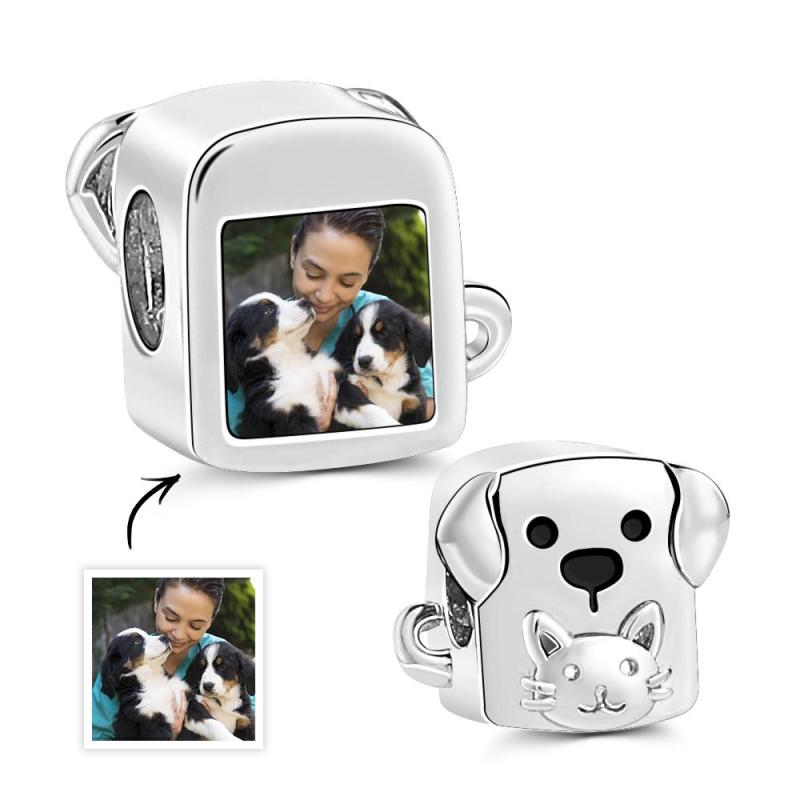 Custom Photo Charm Puppy Bread Cute Pet Gift