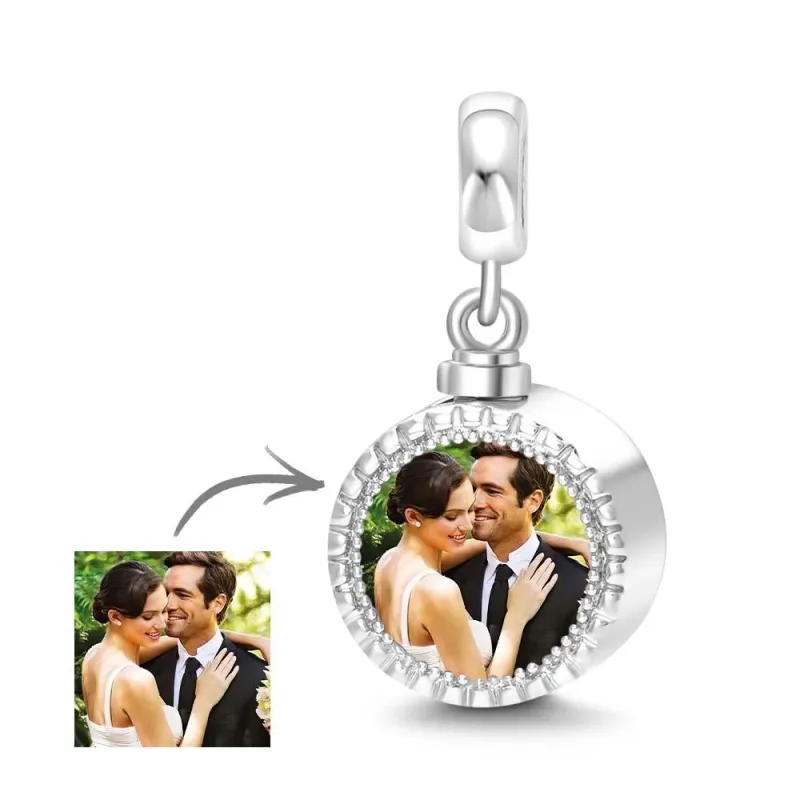 Custom Photo Cremation Urn Charm for Ashes