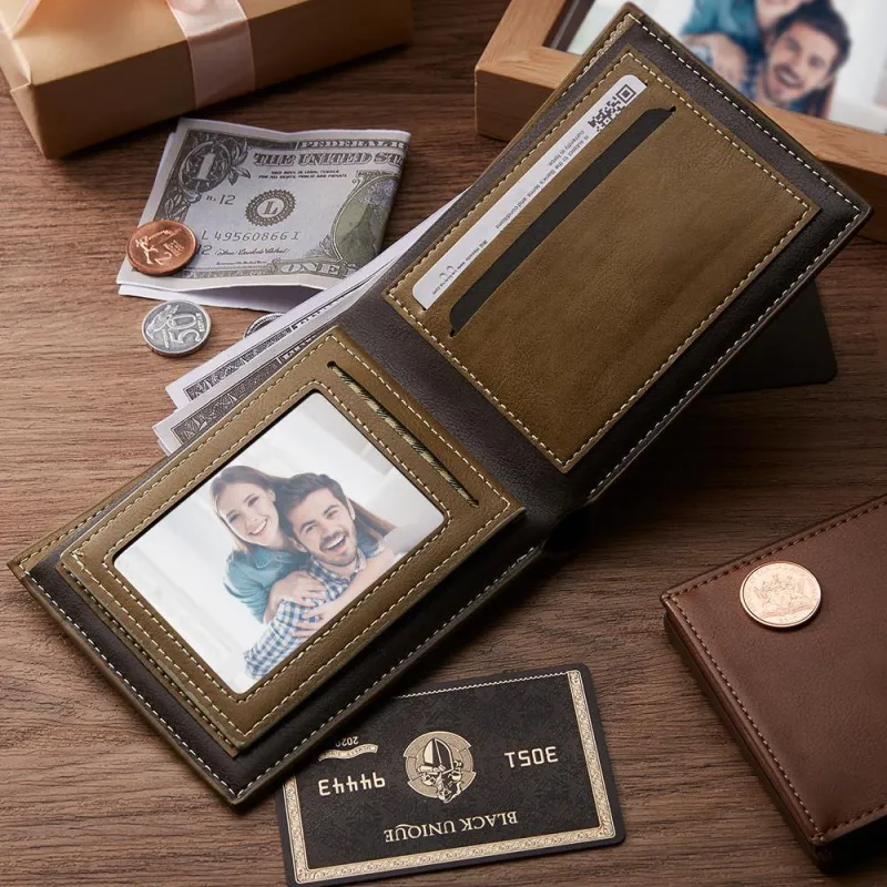 Custom Photo Engraved Wallet Antimagnetic Unique Gift 2