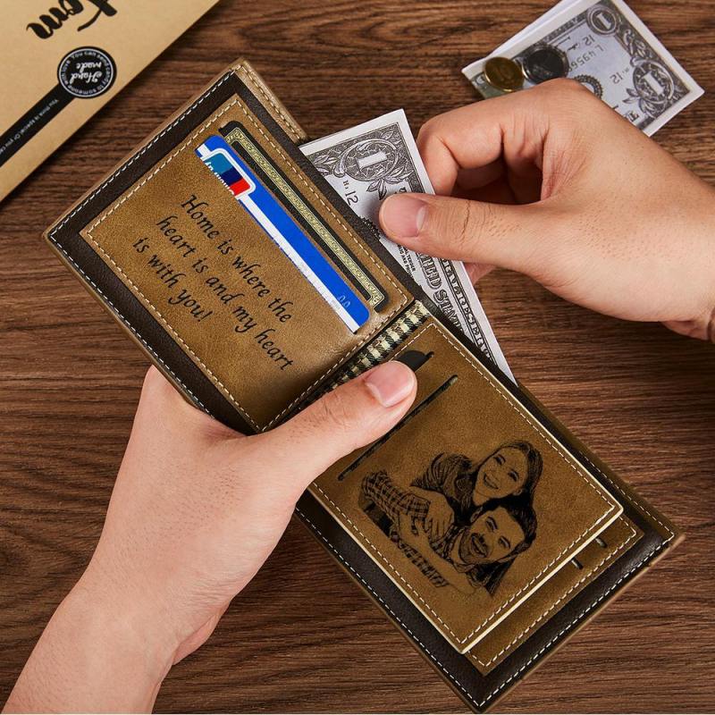 Custom Photo Engraved Wallet Antimagnetic Unique Gift 3