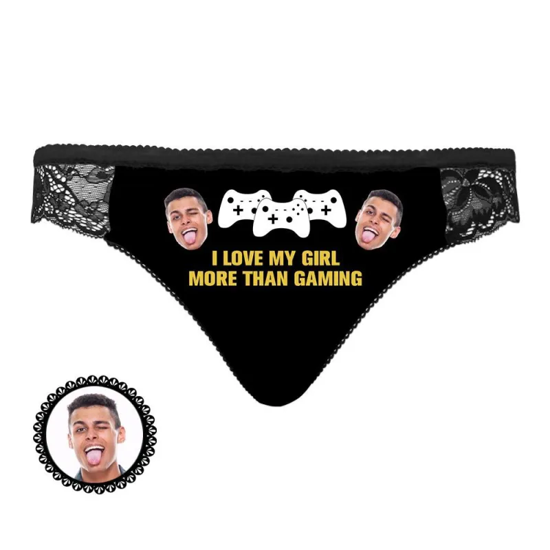 Custom Photo Face Underwear Gaming Knickers Gift for Girlfriend 1