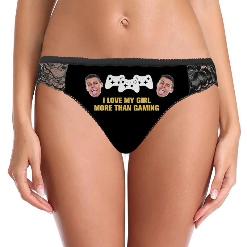 Custom Photo Face Underwear Gaming Knickers Gift for Girlfriend 3