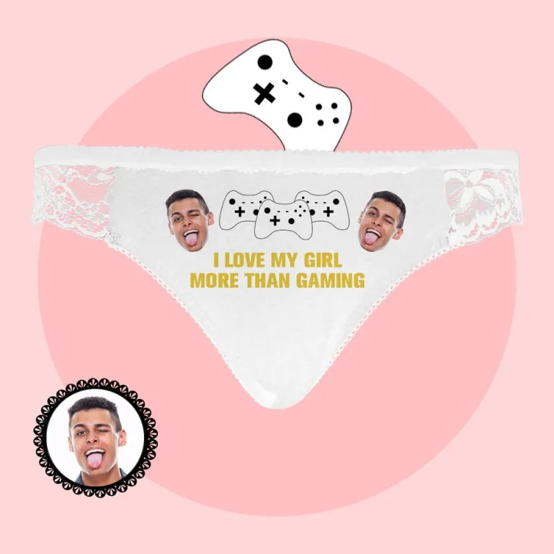 Custom Photo Face Underwear Gaming Knickers Gift for Girlfriend 5