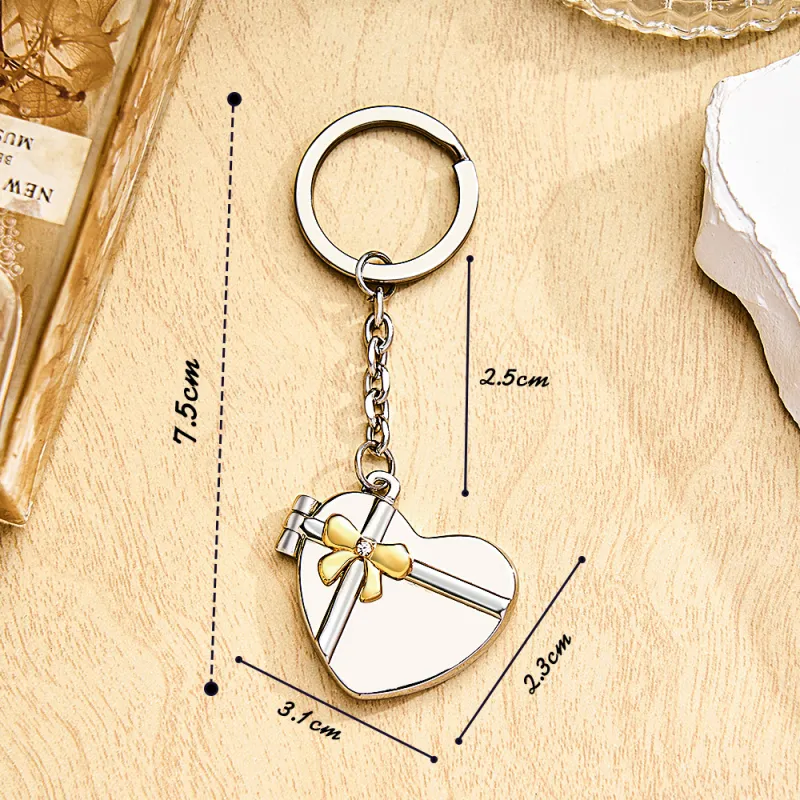 Custom Photo Keychain Heart Frame Keychain Couple Gifts 2