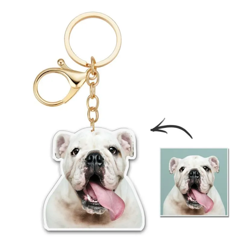 Custom Photo Keychain Unique Design In Memory Pet Keychain