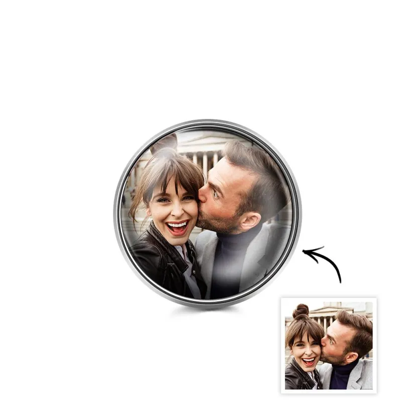 Custom Photo Lapel Pin Vintage Circle Brooch Gift For Man 4