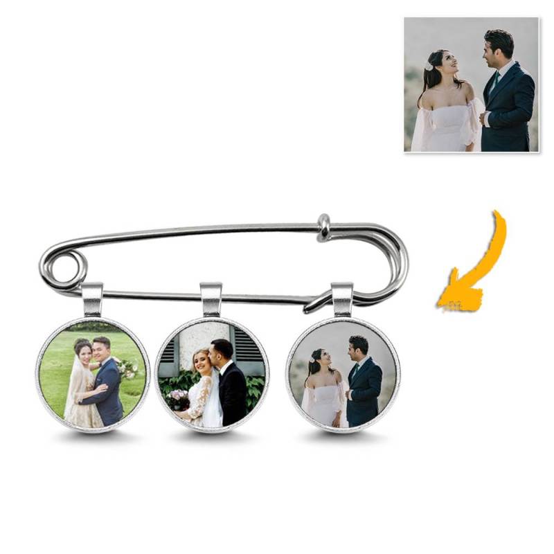 Custom Photo Memorial Lapel Pin Brooch Exquisite Decoration Gifts