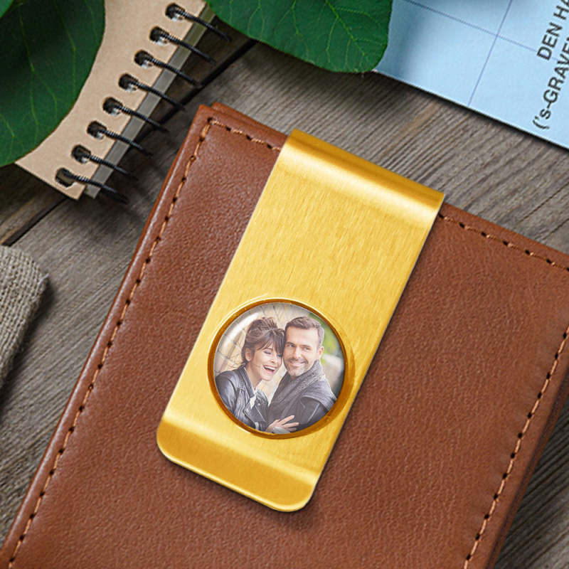 Custom Photo Metal Money Clips Personalized Money Clips Gift for Father Lover Husband 4