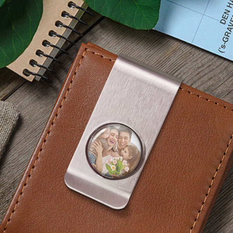 Custom Photo Metal Money Clips Personalized Money Clips Gift for Father Lover Husband