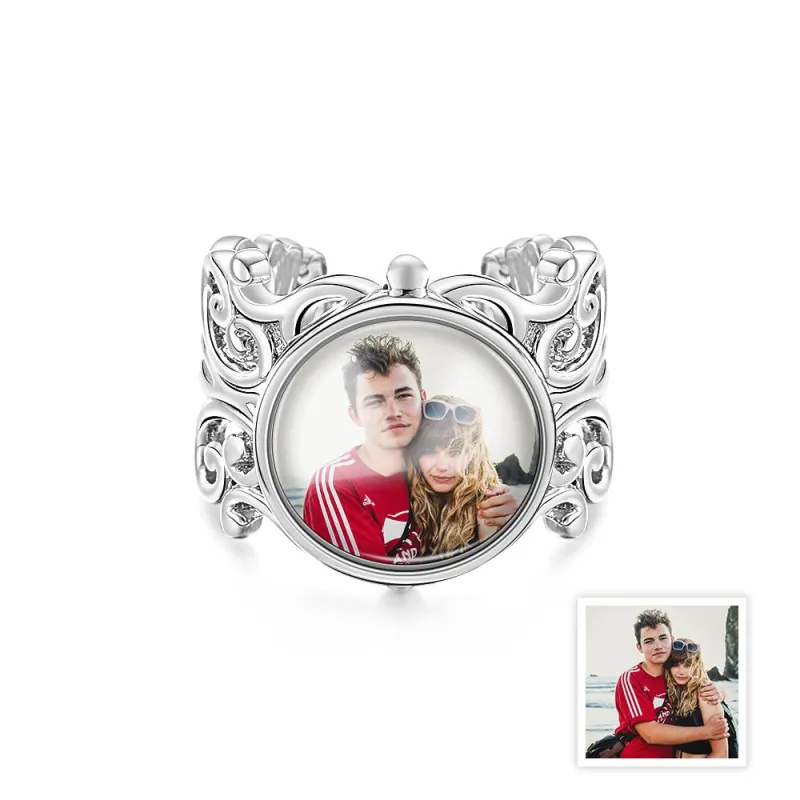 Custom Photo Ring Retro Metal Classic Gift