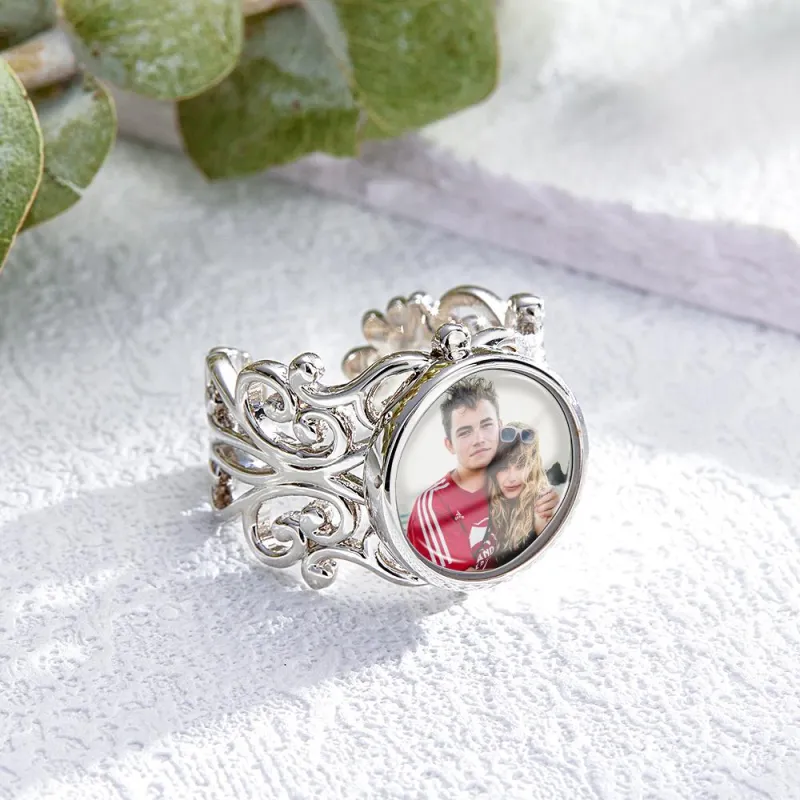 Custom Photo Ring Retro Metal Classic Gift 1