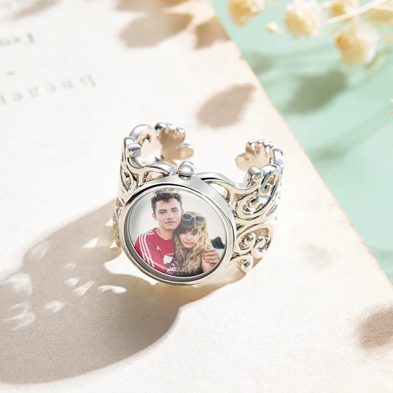 Custom Photo Ring Retro Metal Classic Gift 2