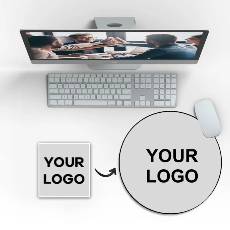 Custom Photo Round Mouse Pad With Your Logo Enjoy The Life