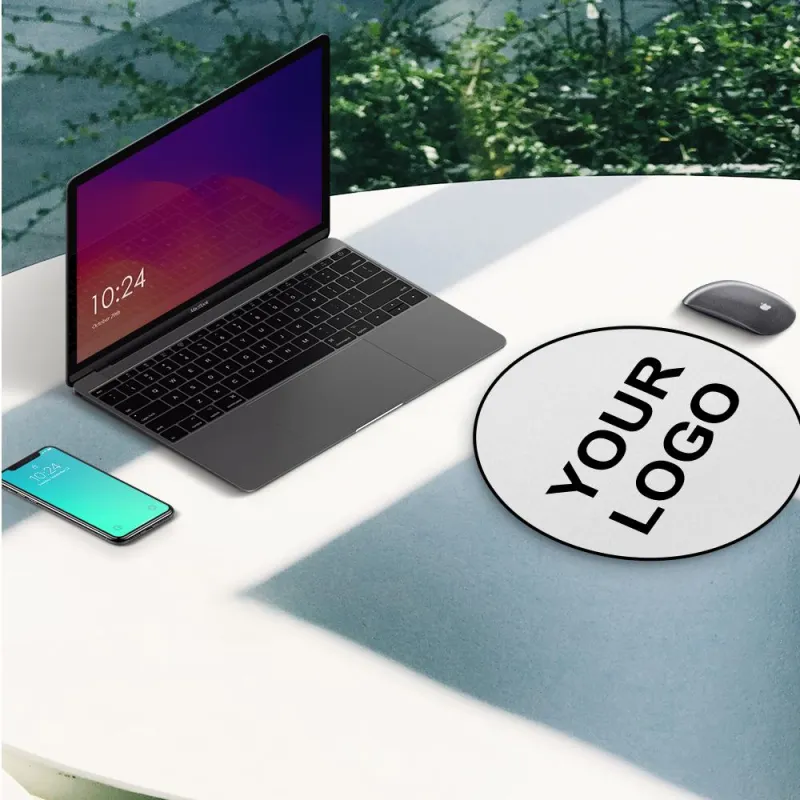 Custom Photo Round Mouse Pad With Your Logo Enjoy The Life 1