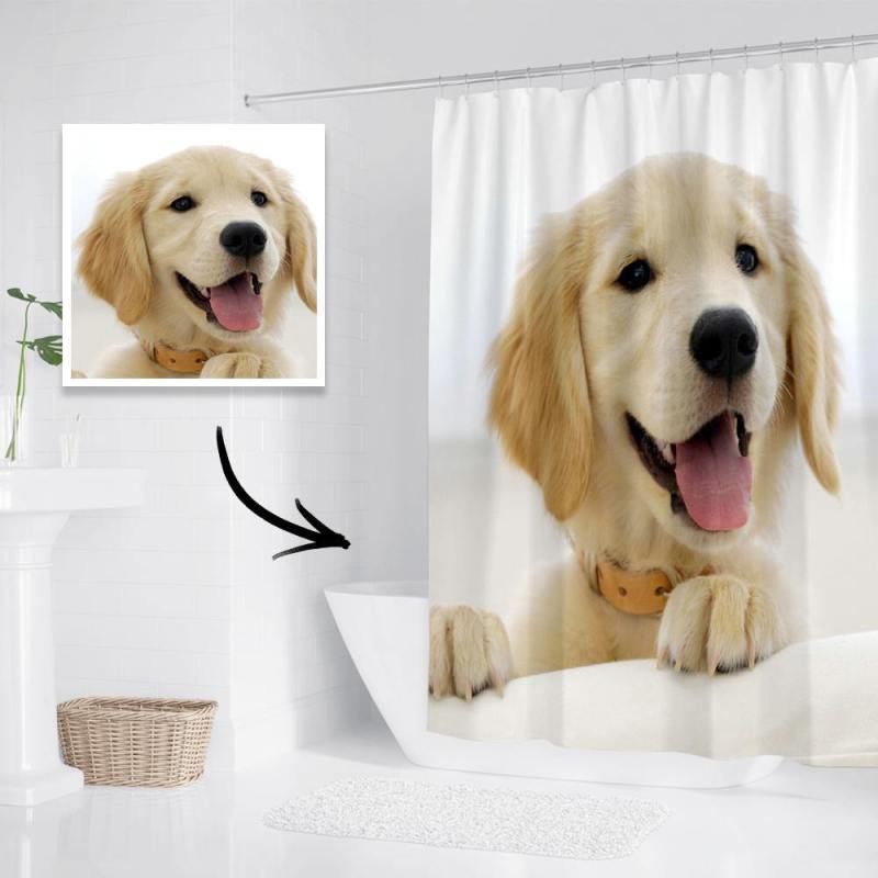 Custom Photo Shower Curtain Unique Gift Waterproof Shower Curtain 152*183cm 5