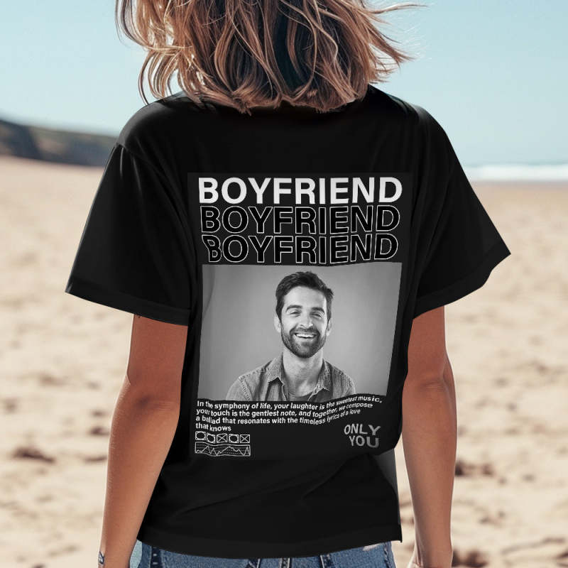 Custom Photo T-shirts Personalized Pictures T-shirt Valentine's Day Gifts for Couples 3