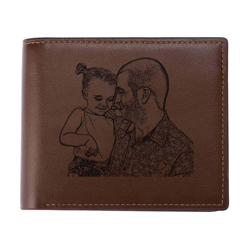 Custom Photo Wallet with Two Pictures Father's Gift 1