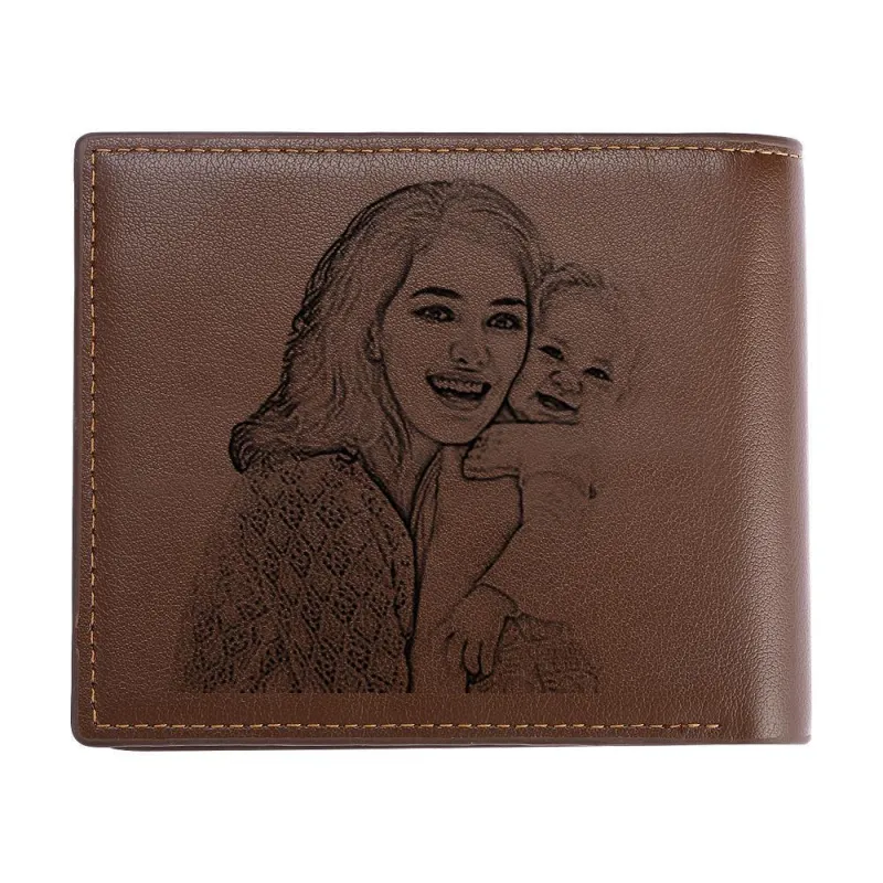 Custom Photo Wallet with Two Pictures Father's Gift 4