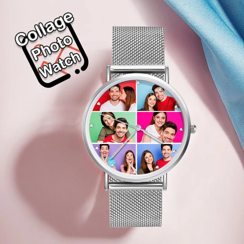 Custom Photo Watch Personalized Collage Photo Watch for Lover